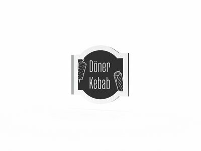Werbeausleger, Döner Kebab, 630 x 600 mm Werbeausleger, Döner Kebab, 630 x 600 mm