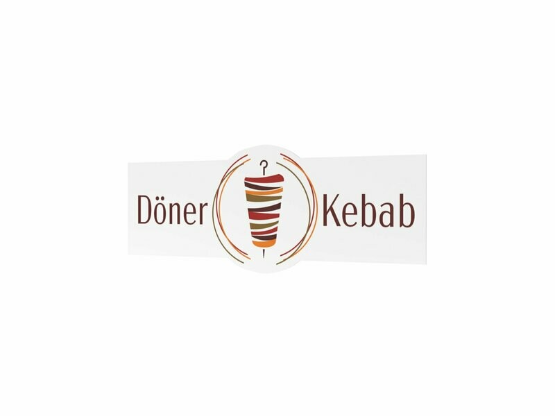 Werbeaufkleber, Döner Kebab, 1200 x 475 mm Werbeaufkleber, Döner Kebab, 1200 x 475 mm