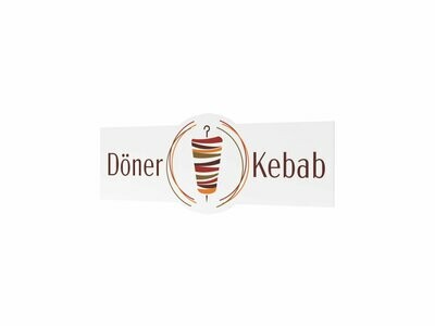 Werbeaufkleber, Döner Kebab, 1200 x 475 mm Werbeaufkleber, Döner Kebab, 1200 x 475 mm