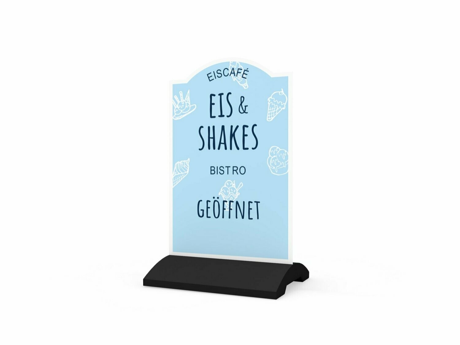 Werbeaufsteller, Eis & Shakes, 600 x 1150 mm