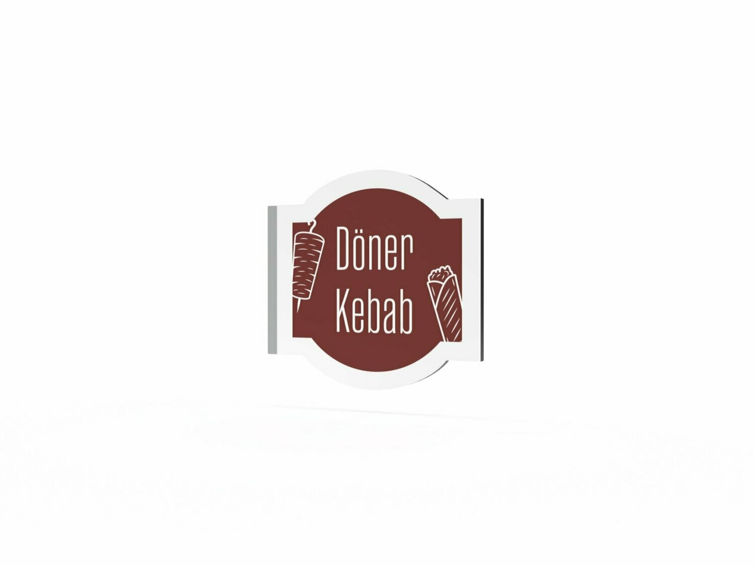 Werbeausleger, Döner Kebab, 630 x 600 mm