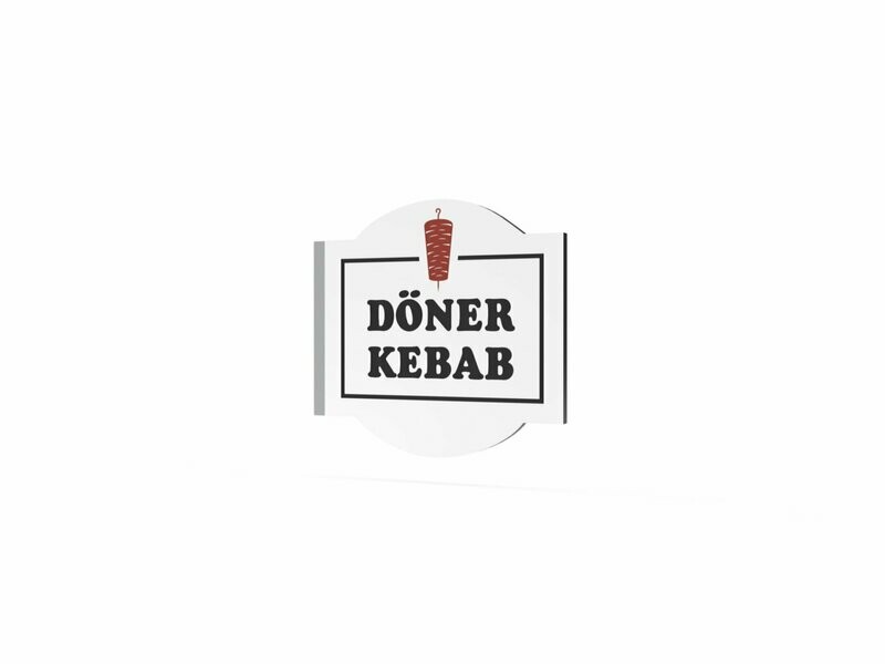 Werbeausleger, Döner Kebab, 630 x 600 mm