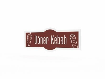 Werbeaufkleber, Döner Kebab, 1200 x 475 mm Werbeaufkleber, Döner Kebab, 1200 x 475 mm