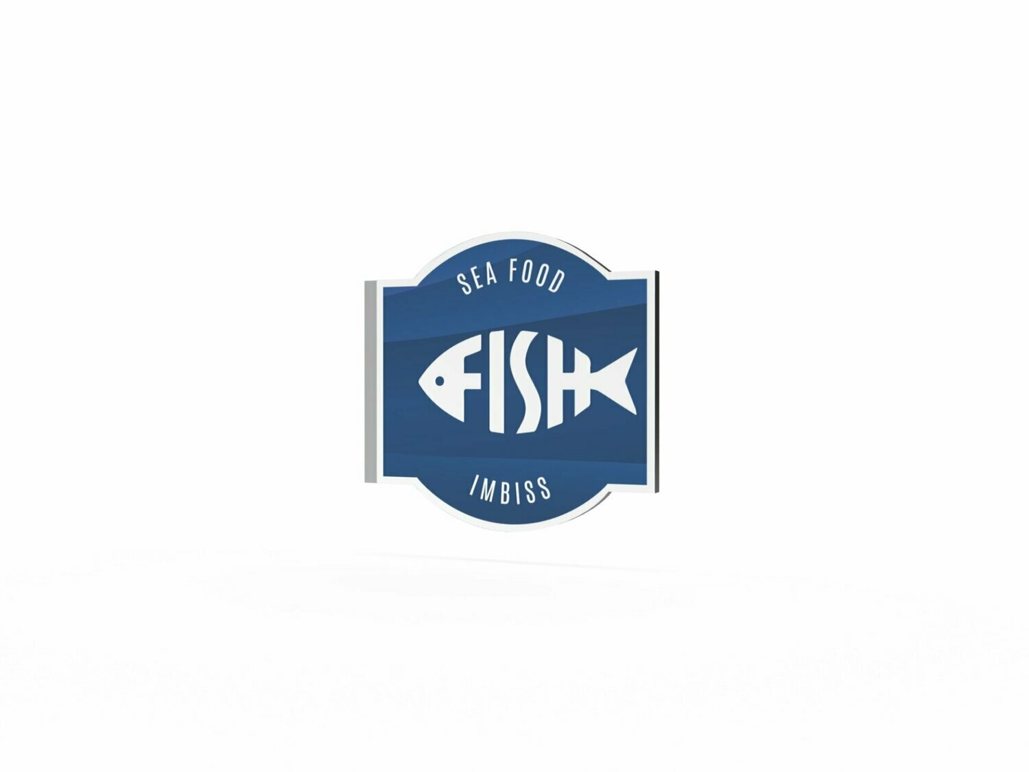 Werbeausleger, Sea Food Imbiss, 630 x 600 mm