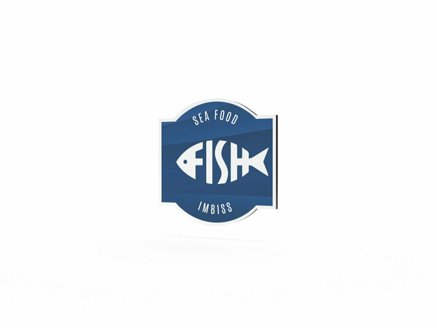 Werbeschild, Sea Food Imbiss, 600 x 600 mm