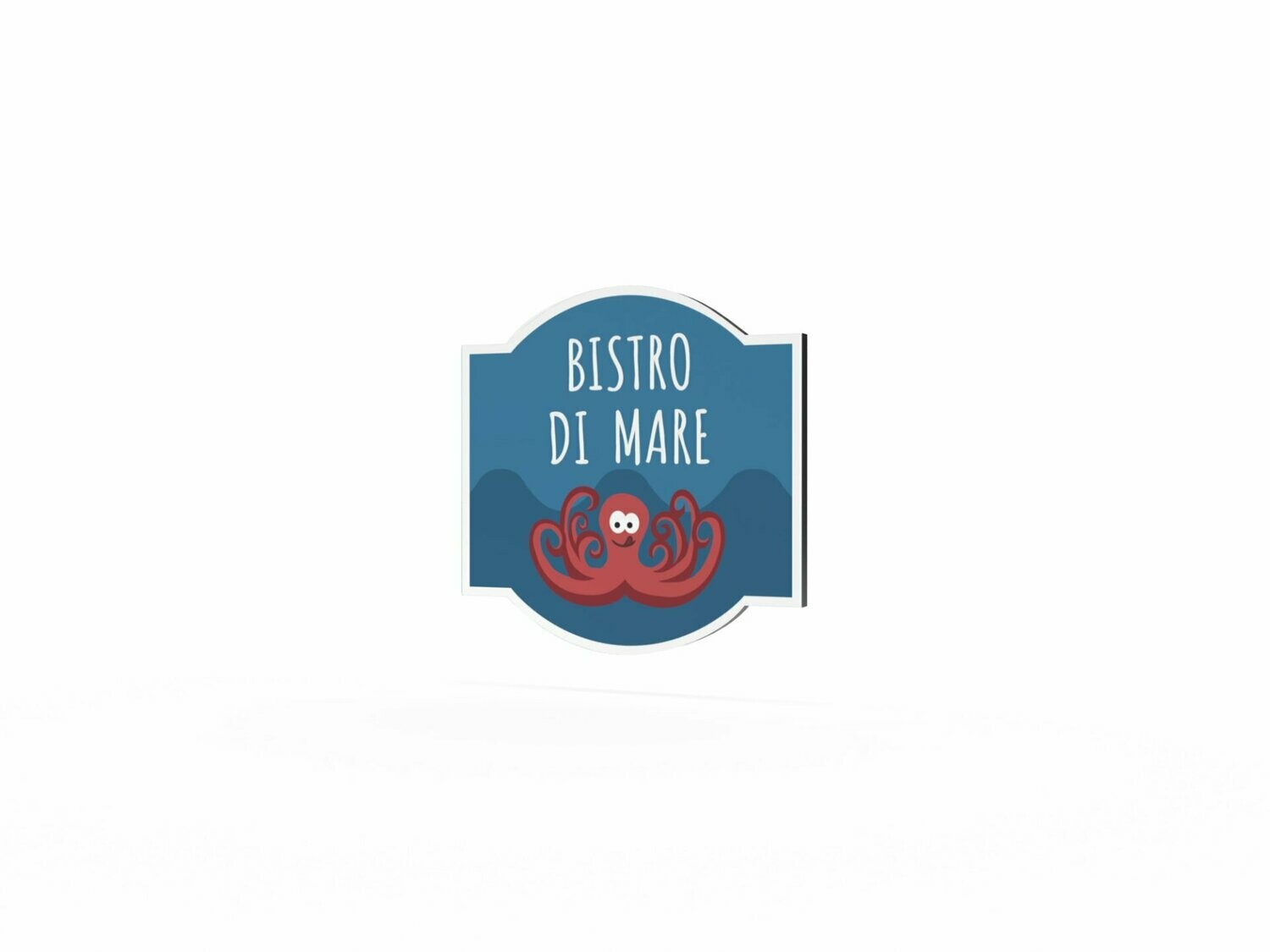 Werbeschild, Bistro di Mare, 600 x 600 mm