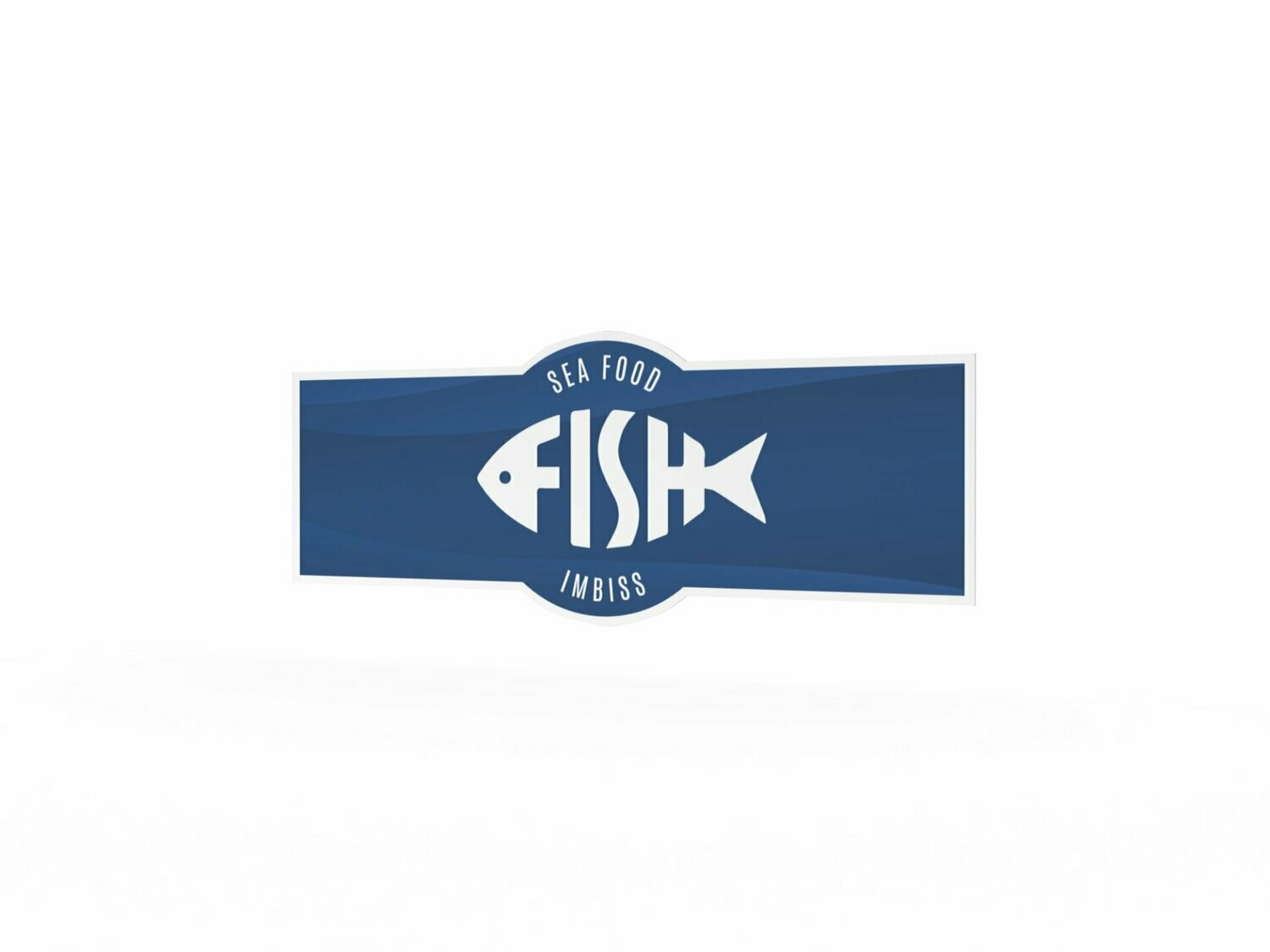 Werbeaufkleber, Sea Food Imbiss, 1200 x 475 mm