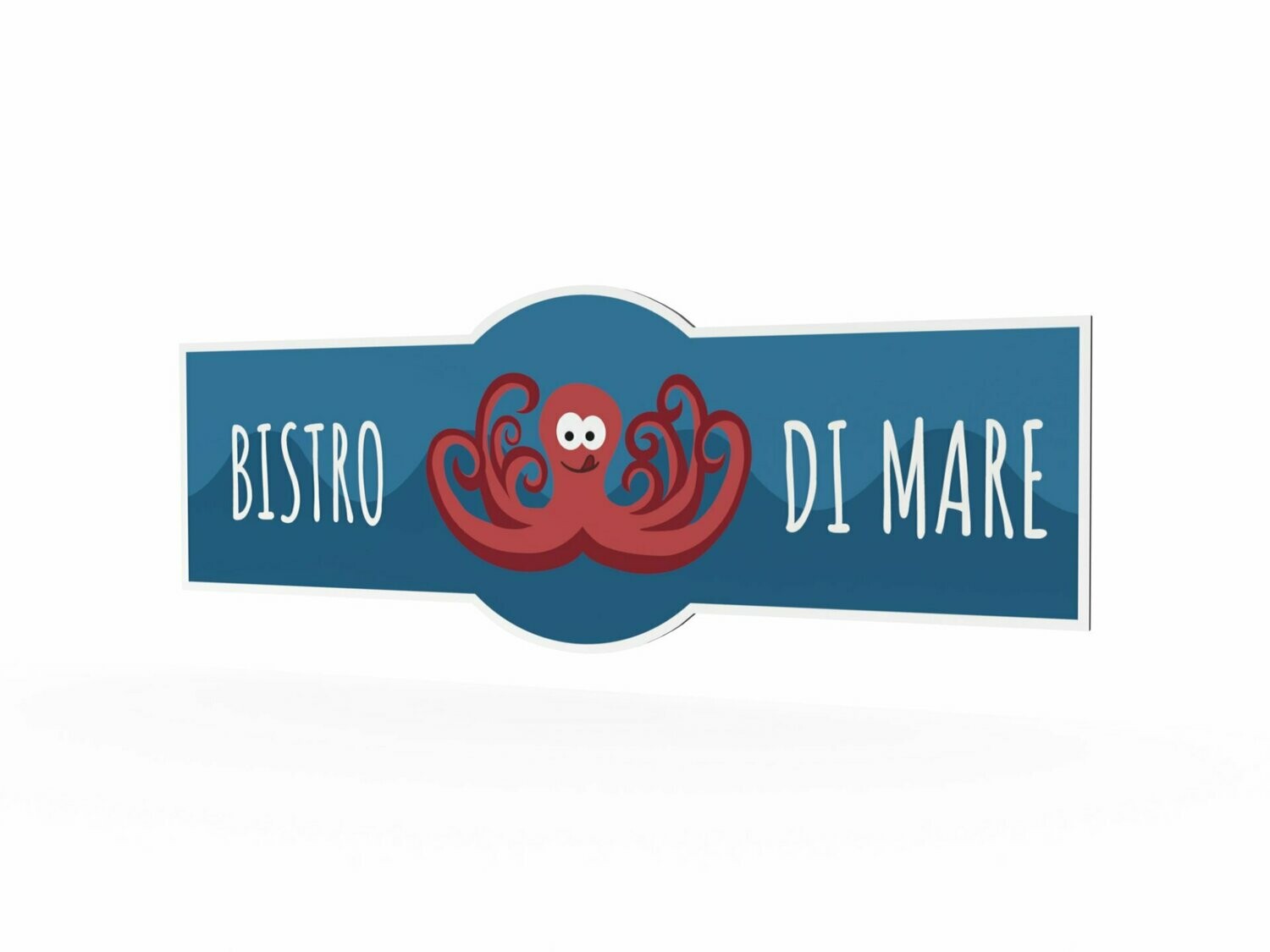 Werbeschild, Bistro di Mare, 1600 x 600 mm