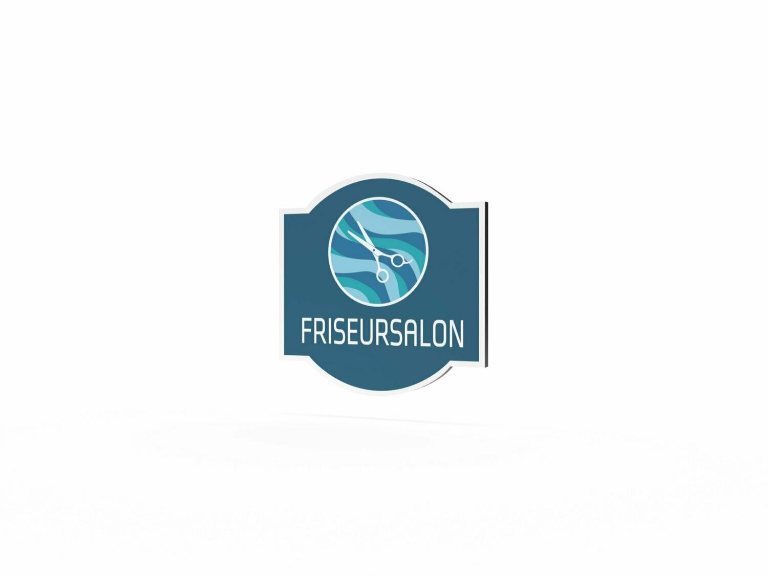 Werbeschild, Friseursalon, 600 x 600 mm