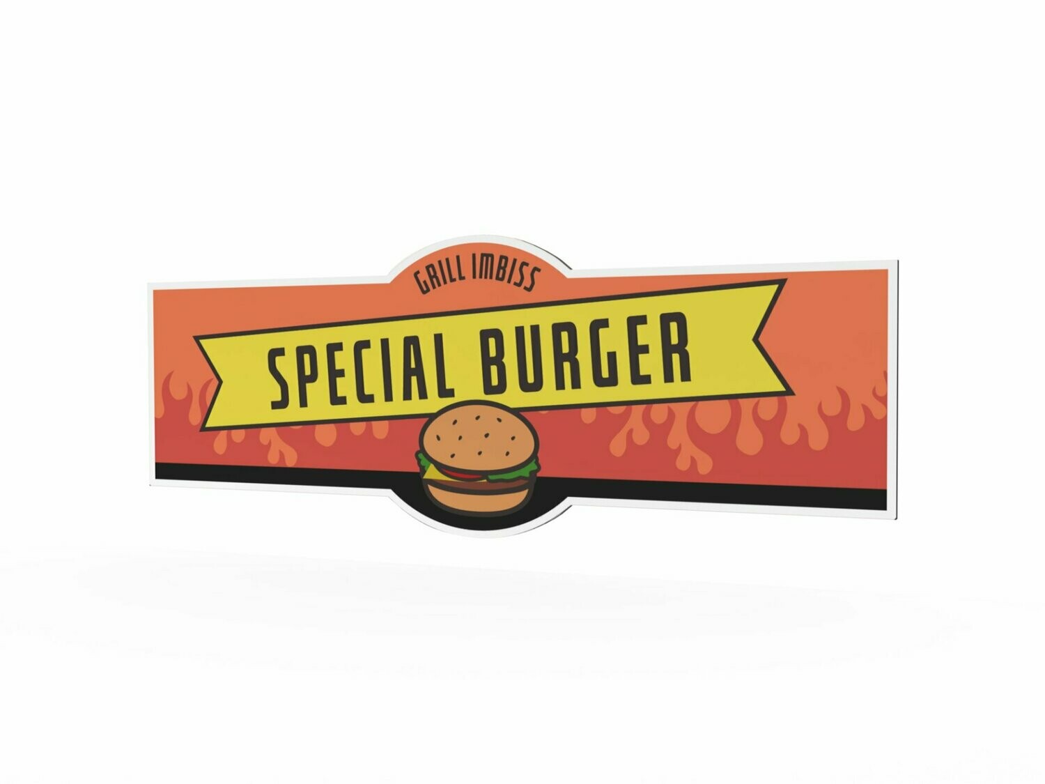 Werbeschild, Special Burger, 1600 x 600 mm
