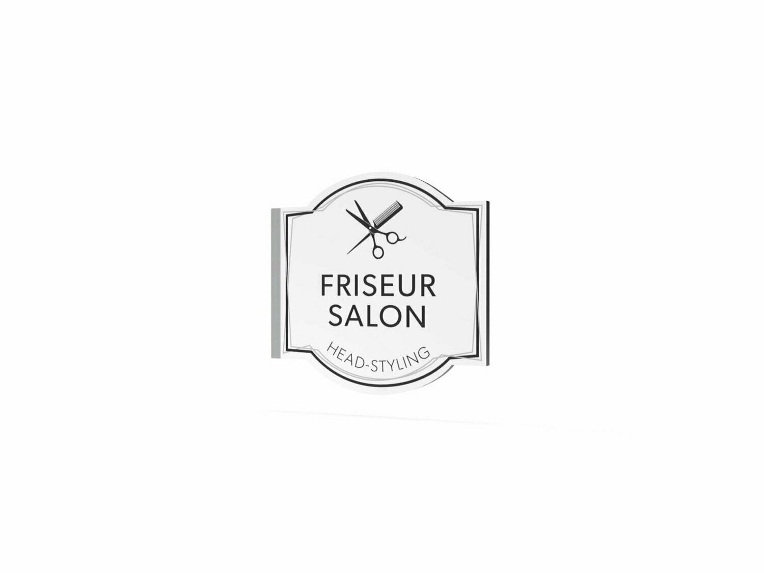 Werbeausleger, Friseursalon, 630 x 600 mm