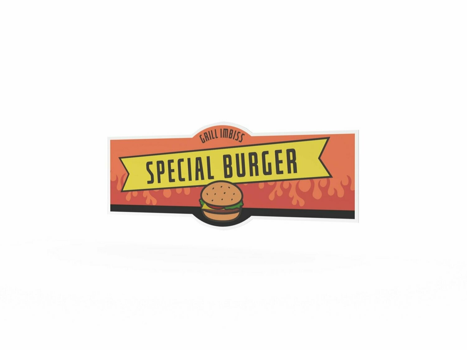 Werbeaufkleber, Special Burger, 1200 x 475 mm