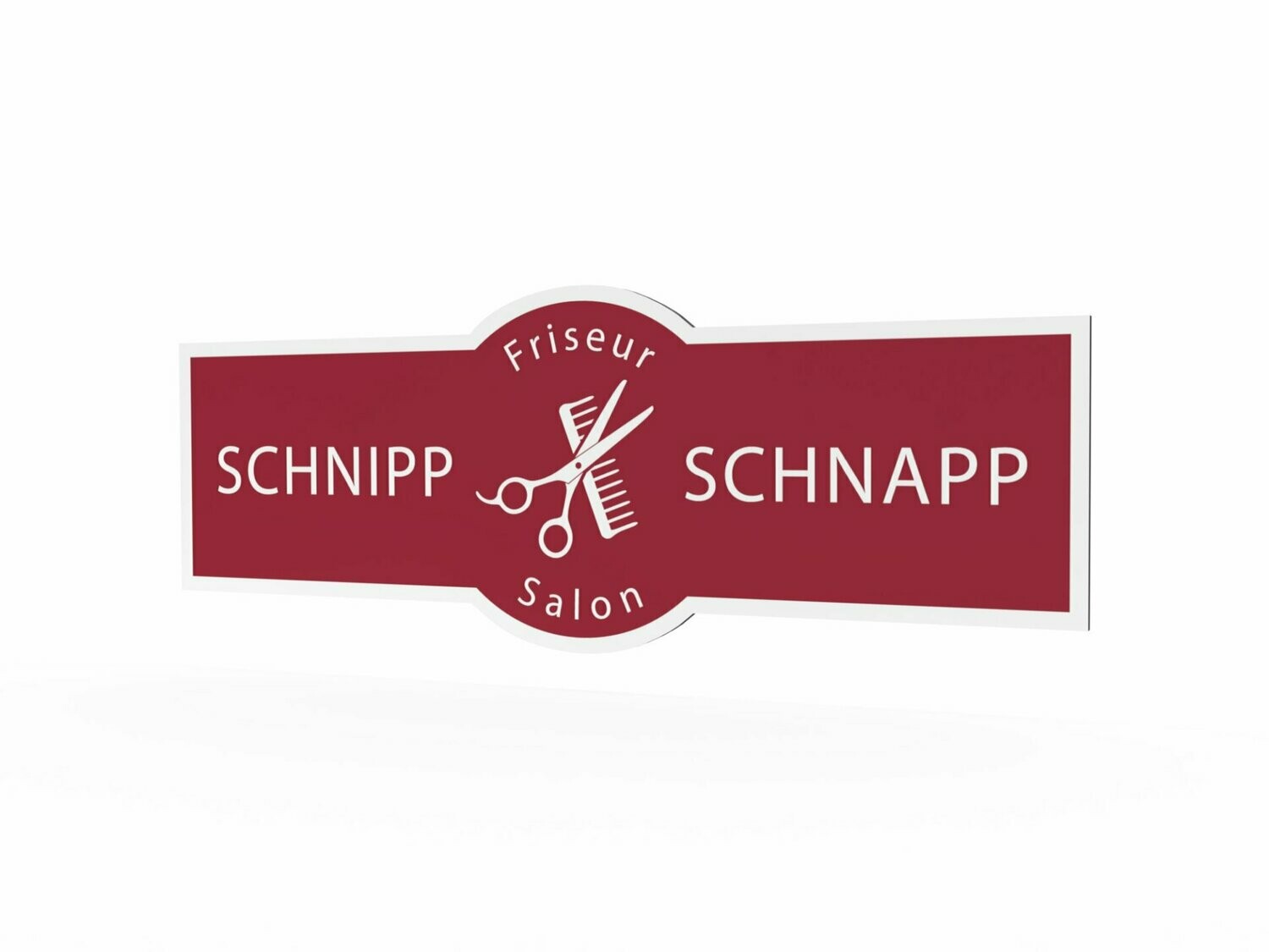 Werbeschild, Schnipp Schnapp, 1600 x 600 mm