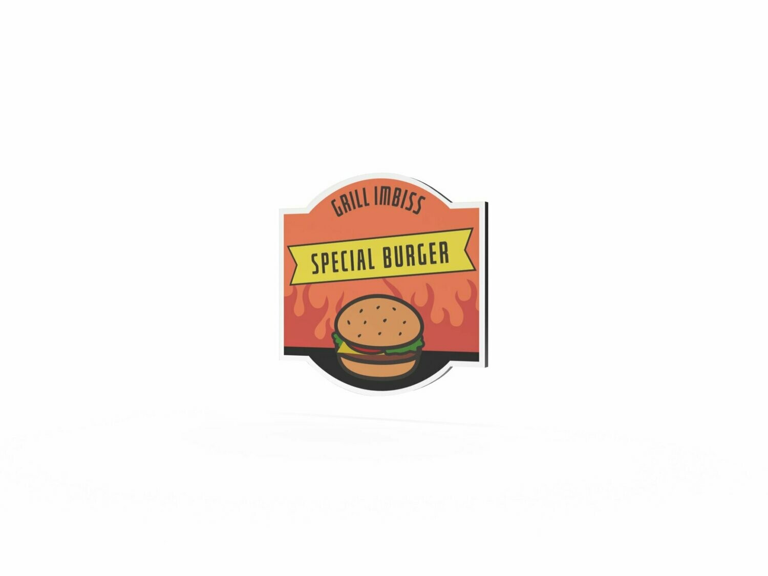 Werbeschild, Special Burger, 600 x 600 mm