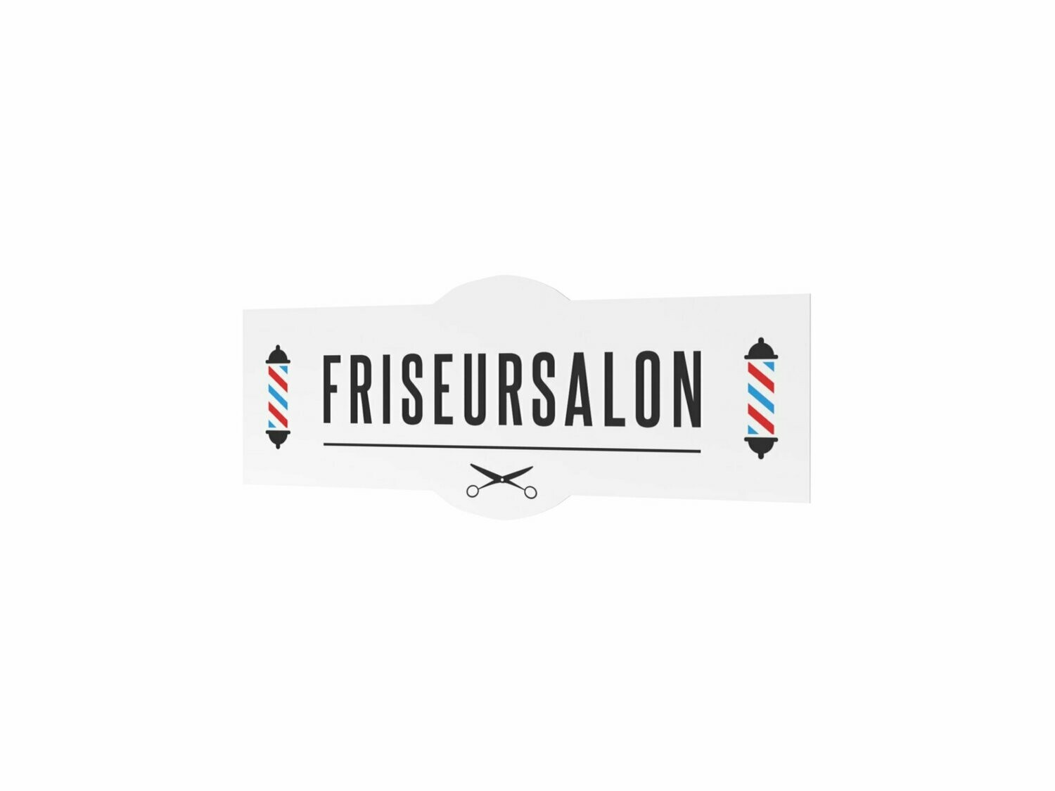 Werbeaufkleber, Friseursalon, 1200 x 475 mm