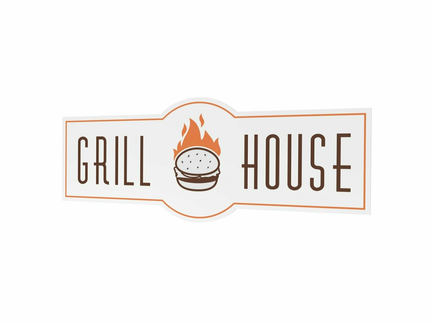Werbeaufkleber, Grill House, 1600 x 600 mm