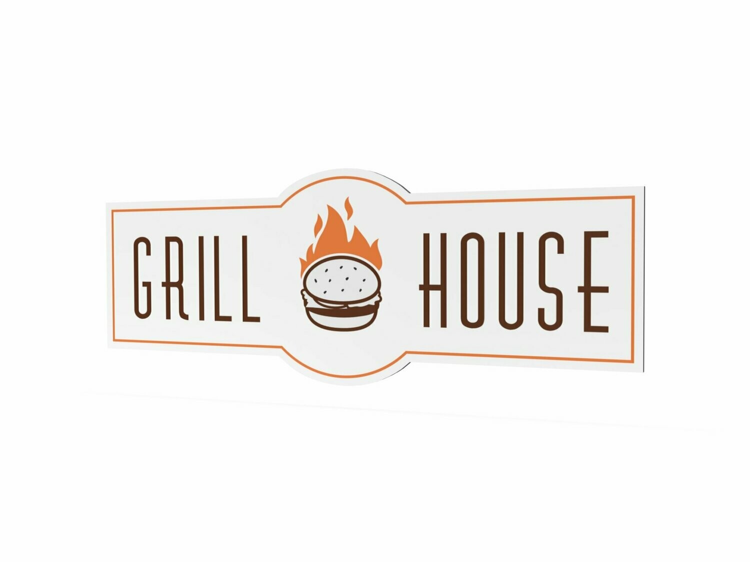 Werbeschild, Grill House, 1600 x 600 mm