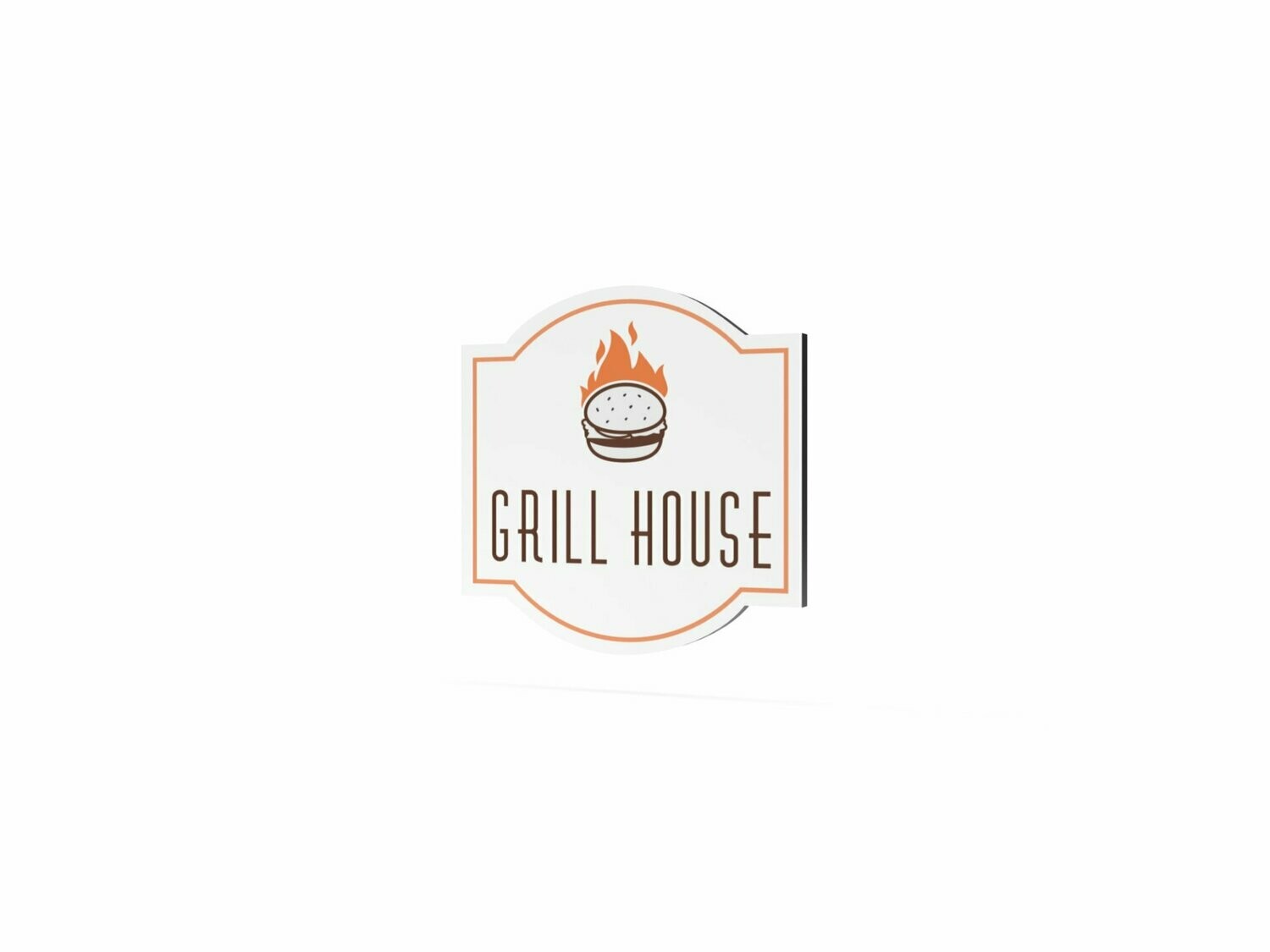 Werbeschild, Grill House, 600 x 600 mm