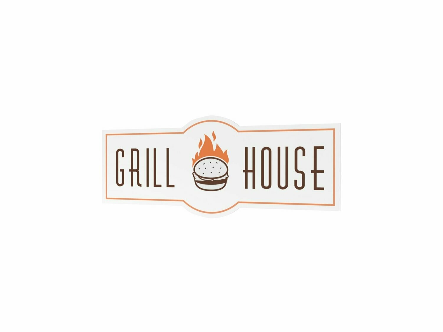 Werbeaufkleber, Grill House, 1200 x 475 mm