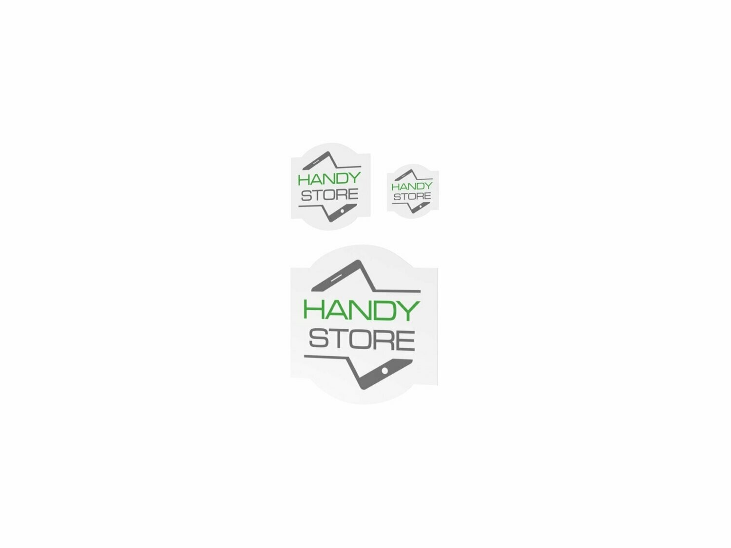 Werbeaufkleber, Handy Store, 3er Set