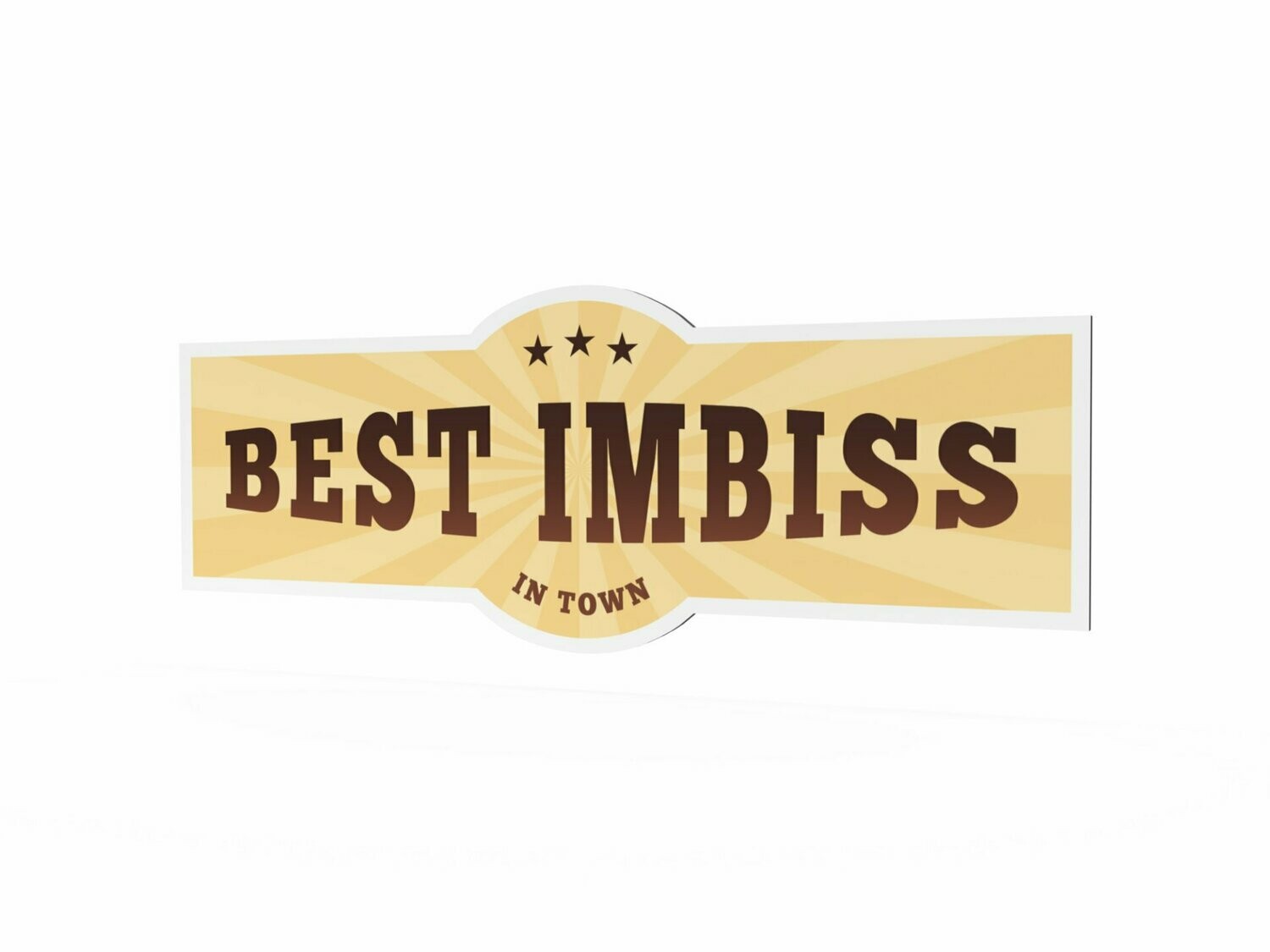 Werbeschild, Best Imbiss, 1600 x 600 mm