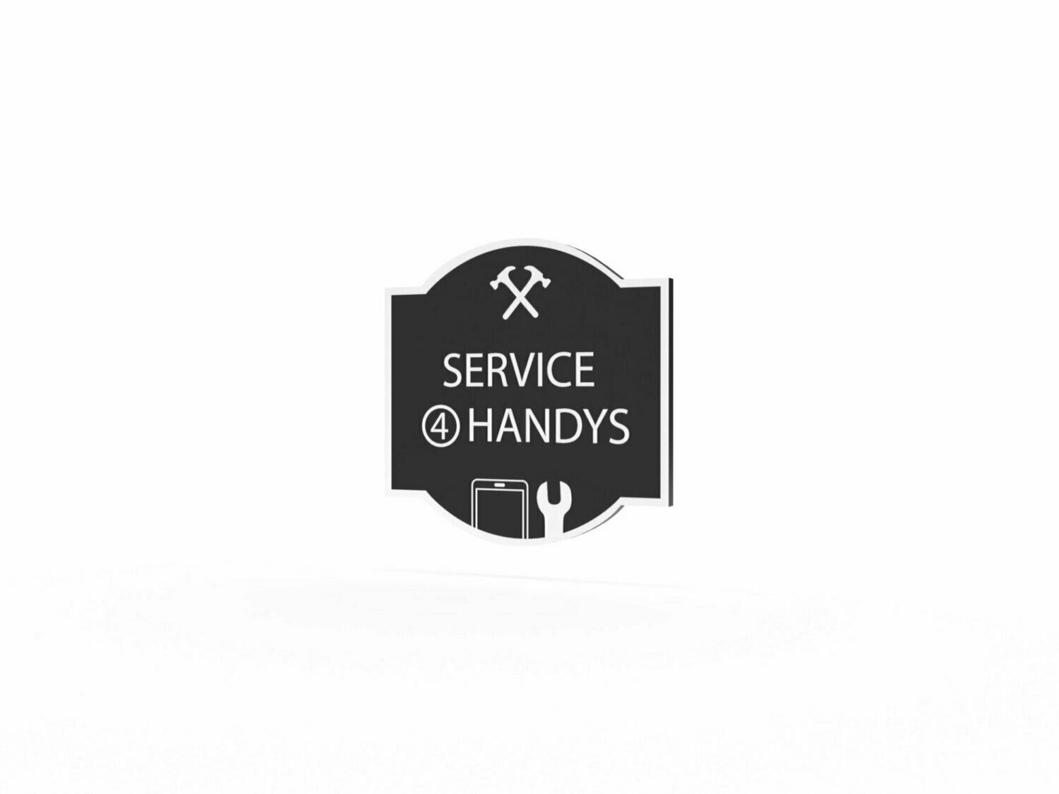 Werbeschild, Service 4 Handys, 600 x 600 mm