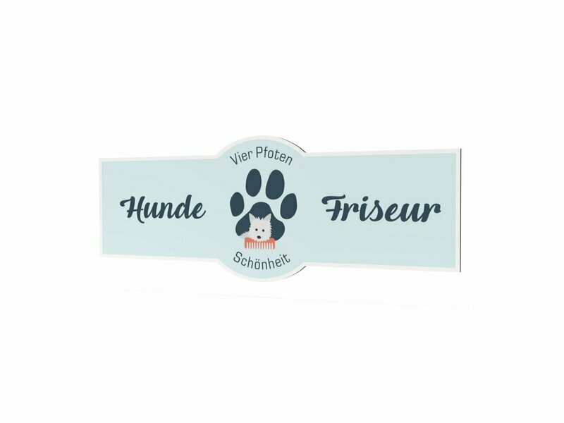 Werbeschild, Hundefriseur, 1600 x 600 mm