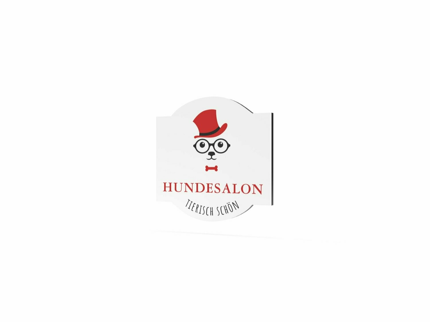 Werbeschild, Hundesalon, 600 x 600 mm