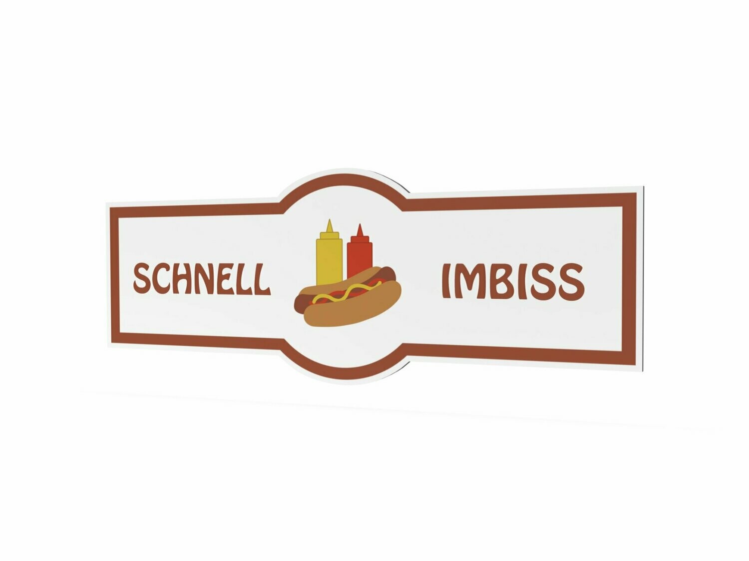 Werbeschild, Schnell Imbiss, 1600 x 600 mm