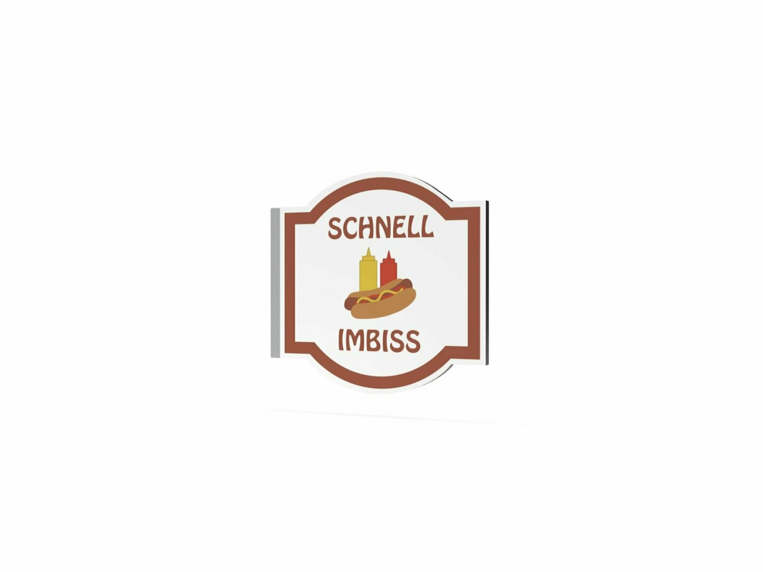 Werbeausleger, Schnell Imbiss, 630 x 600 mm