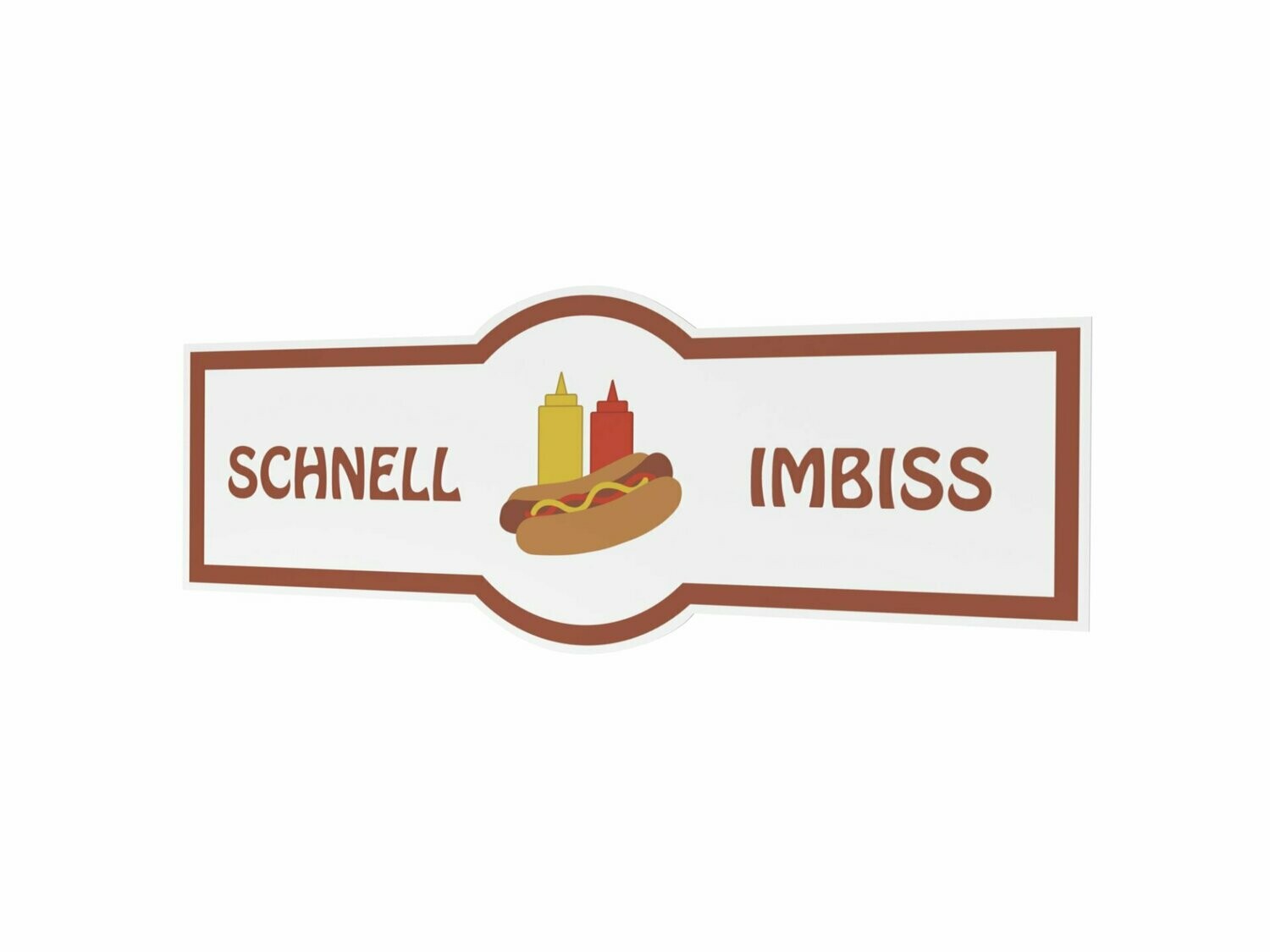 Werbeaufkleber, Schnell Imbiss, 1600 x 600 mm