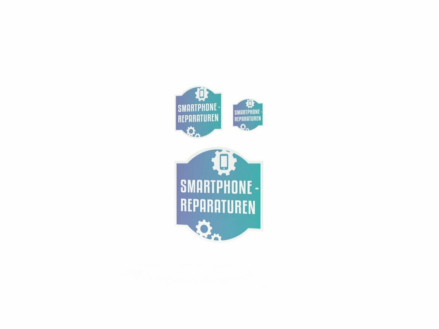 Werbeaufkleber, Smartphone-Reparaturen, 3er Set