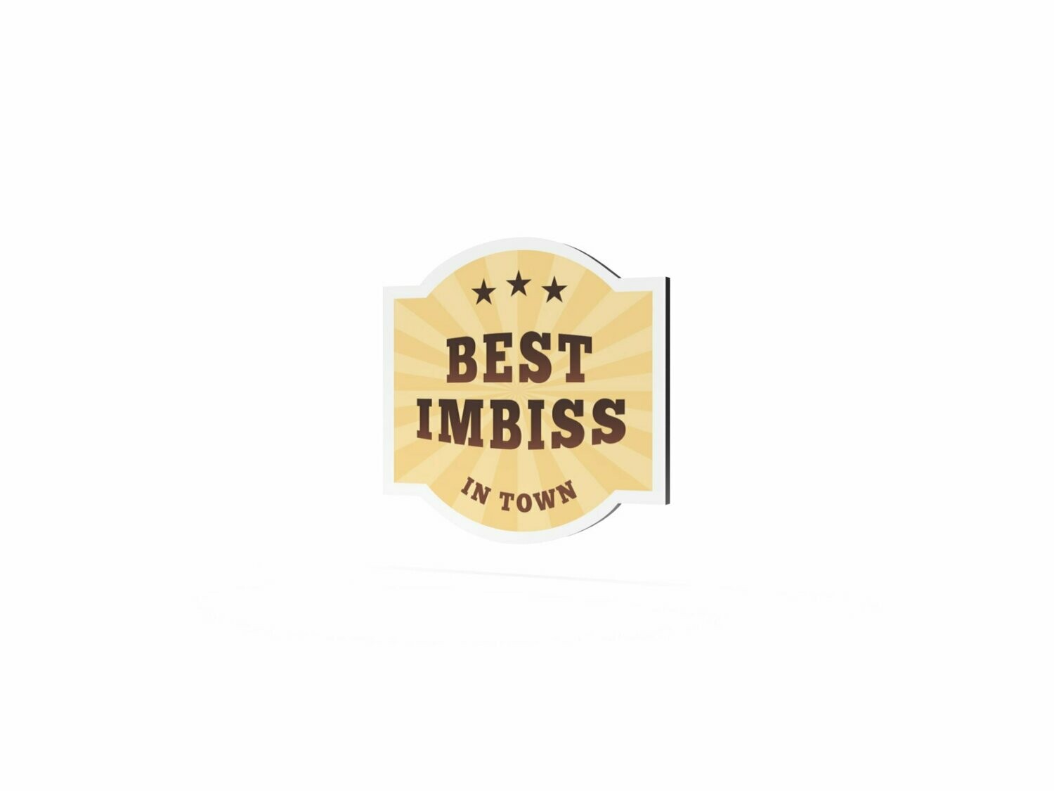 Werbeschild, Best Imbiss, 600 x 600 mm