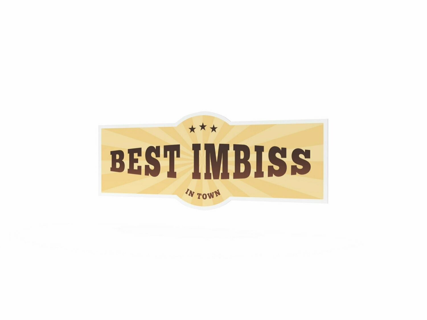 Werbeaufkleber, Best Imbiss, 1200 x 475 mm