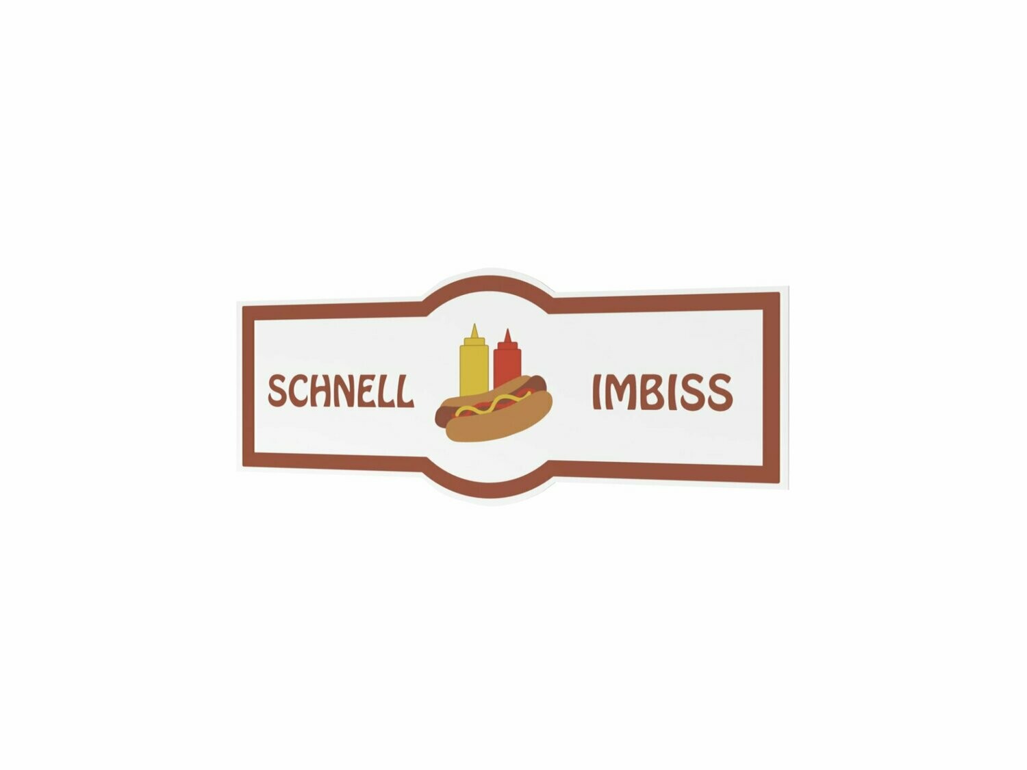 Werbeaufkleber, Schnell Imbiss, 1200 x 475 mm