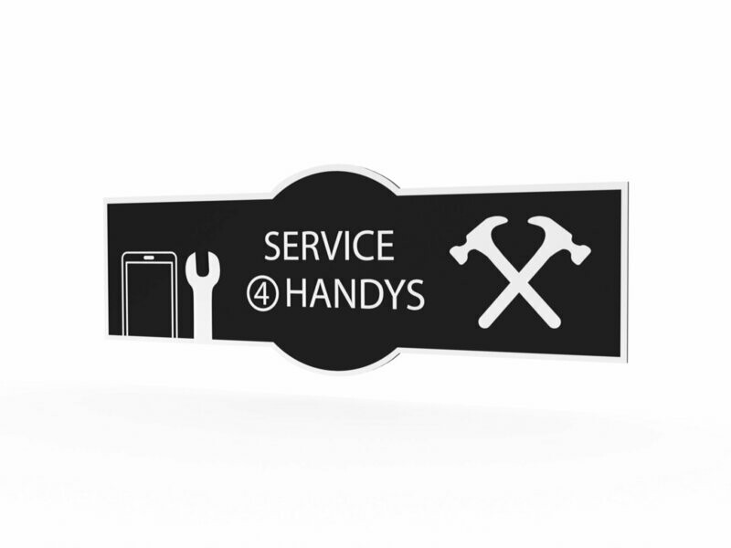 Werbeschild, Service 4 Handys, 1600 x 600 mm