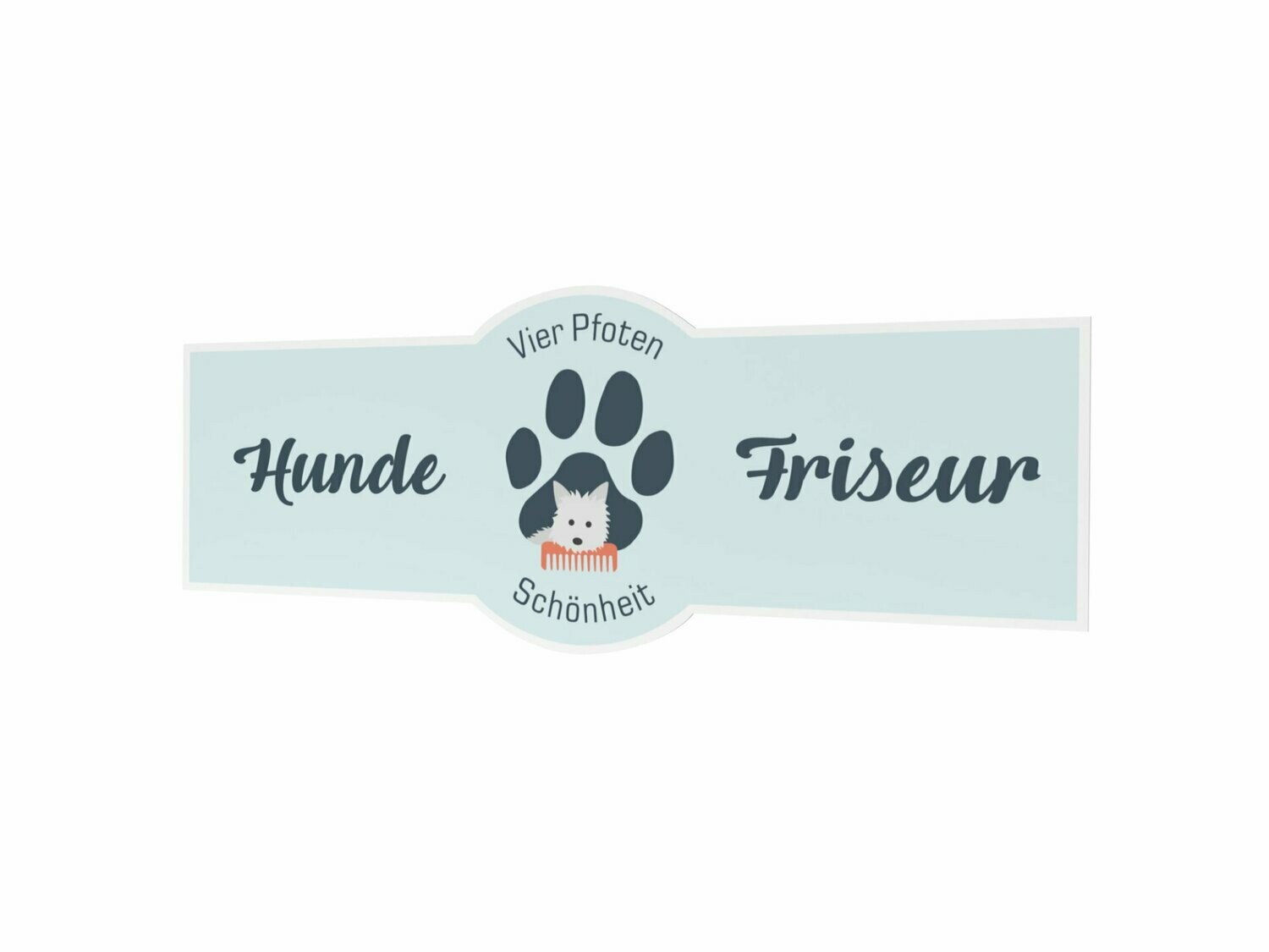 Werbeaufkleber, Hundefriseur, 1600 x 600 mm