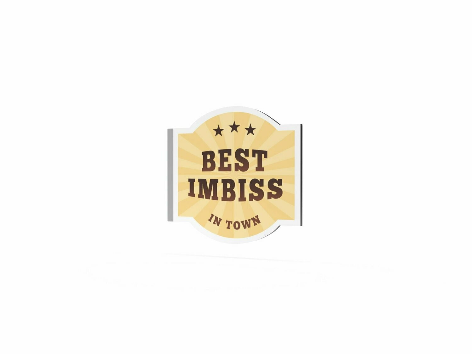 Werbeausleger, Best Imbiss, 630 x 600 mm