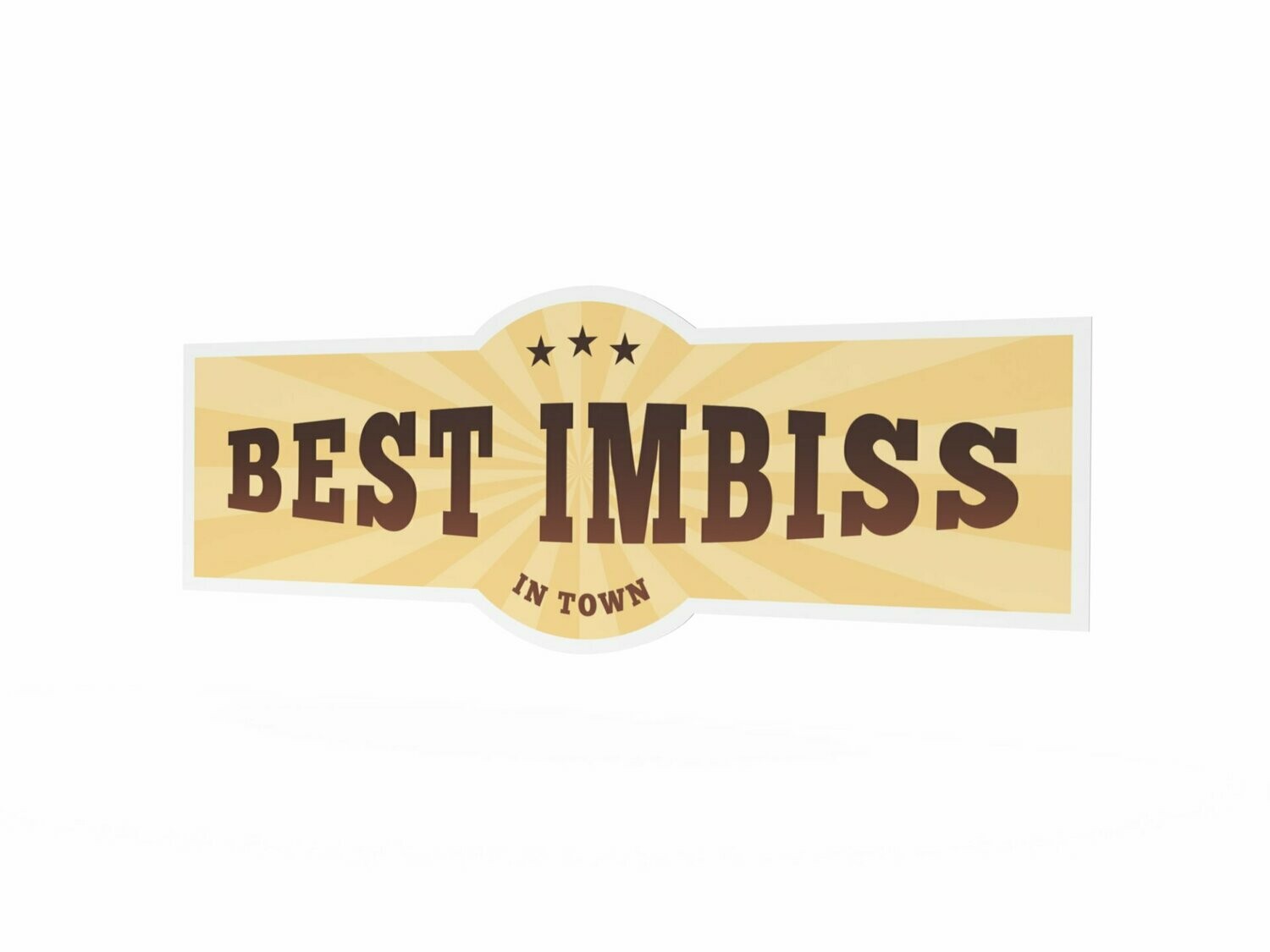 Werbeaufkleber, Best Imbiss, 1600 x 600 mm