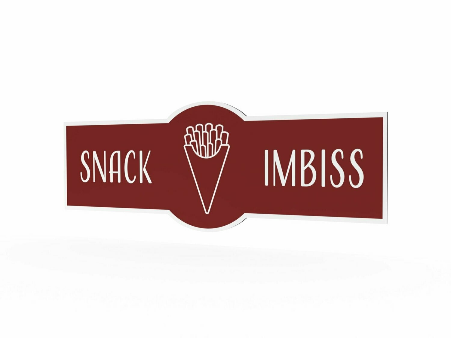 Werbeschild, Snack Imbiss, 1600 x 600 mm