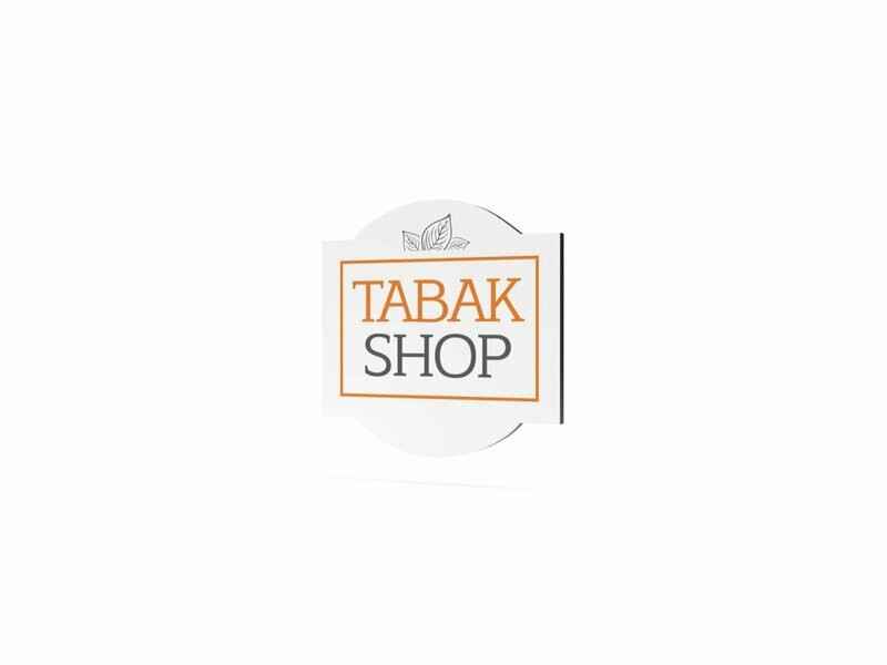 Werbeschild, Tabakshop, 600 x 600 mm Werbeschild, Tabakshop, 600 x 600 mm