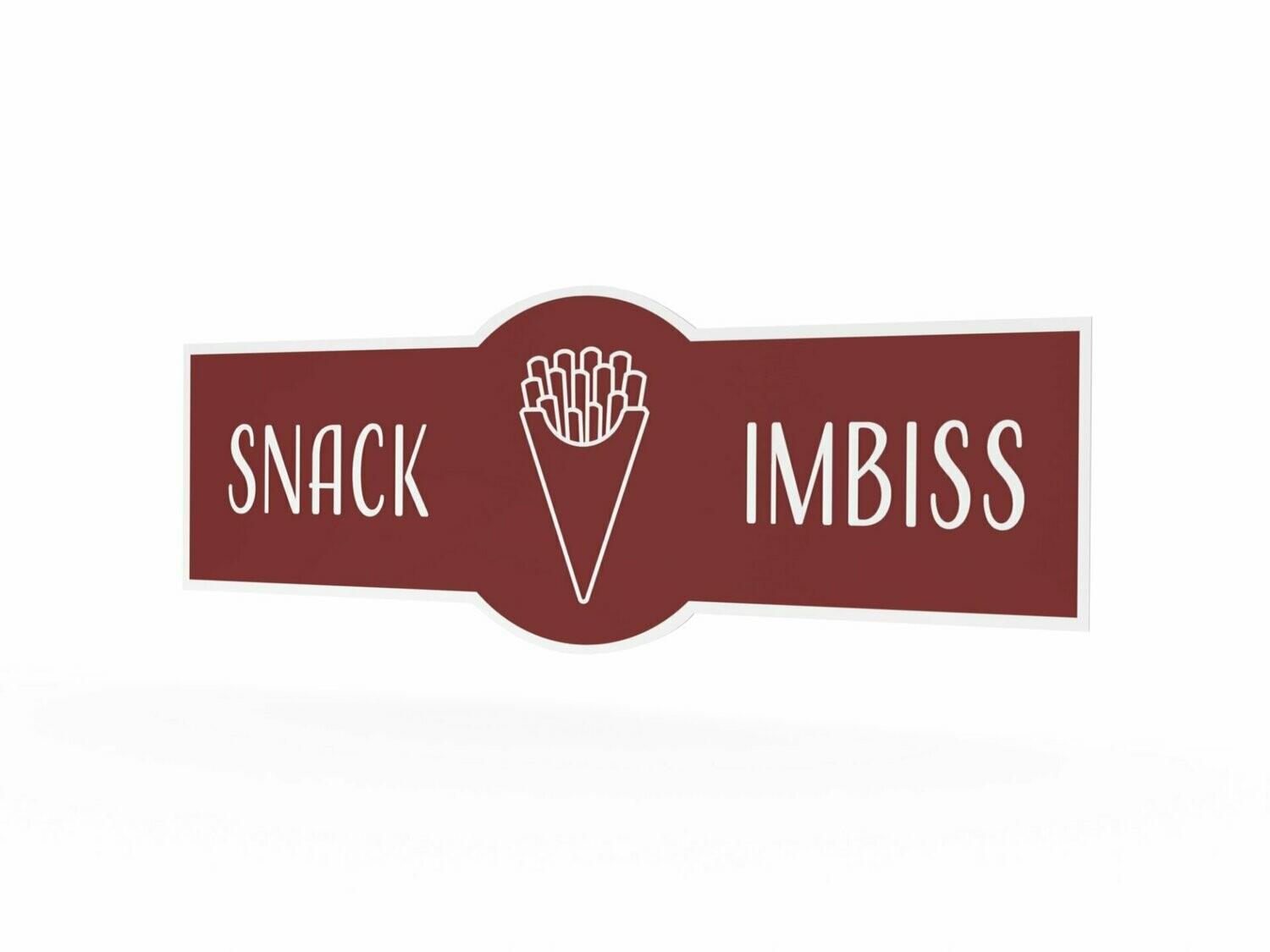 Werbeaufkleber, Snack Imbiss, 1600 x 600 mm