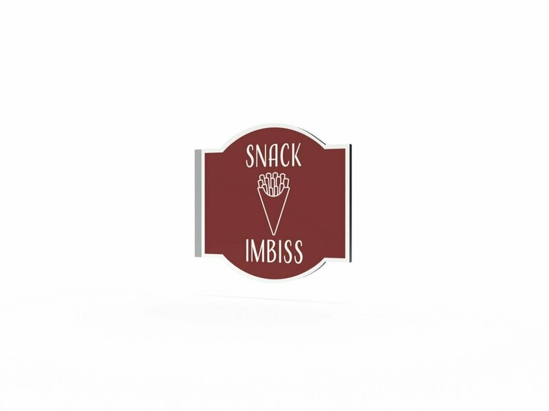 Werbeausleger, Snack Imbiss, 630 x 600 mm Werbeausleger, Snack Imbiss, 630 x 600 mm
