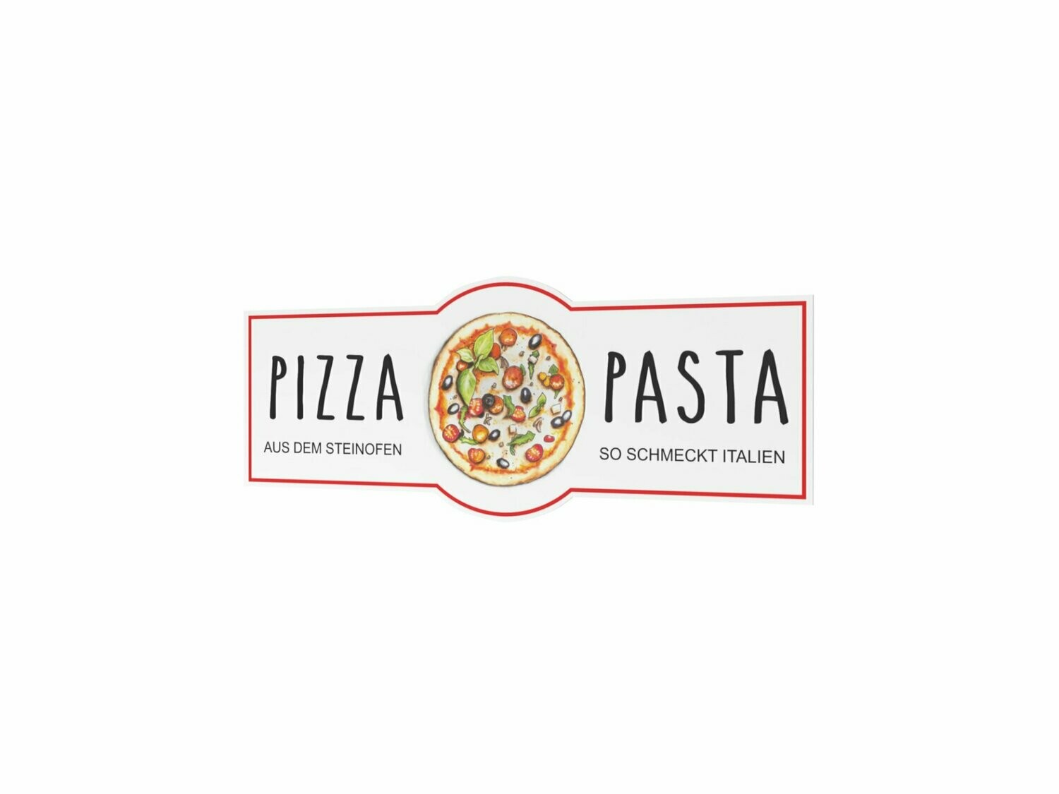 Werbeaufkleber, Pizza & Pasta, 1200 x 475 mm