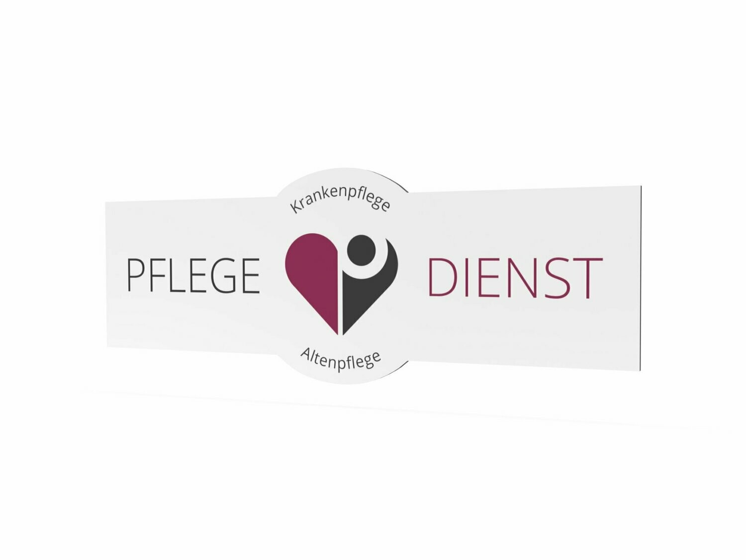 Werbeschild, Pflegedienst, 1600 x 600 mm