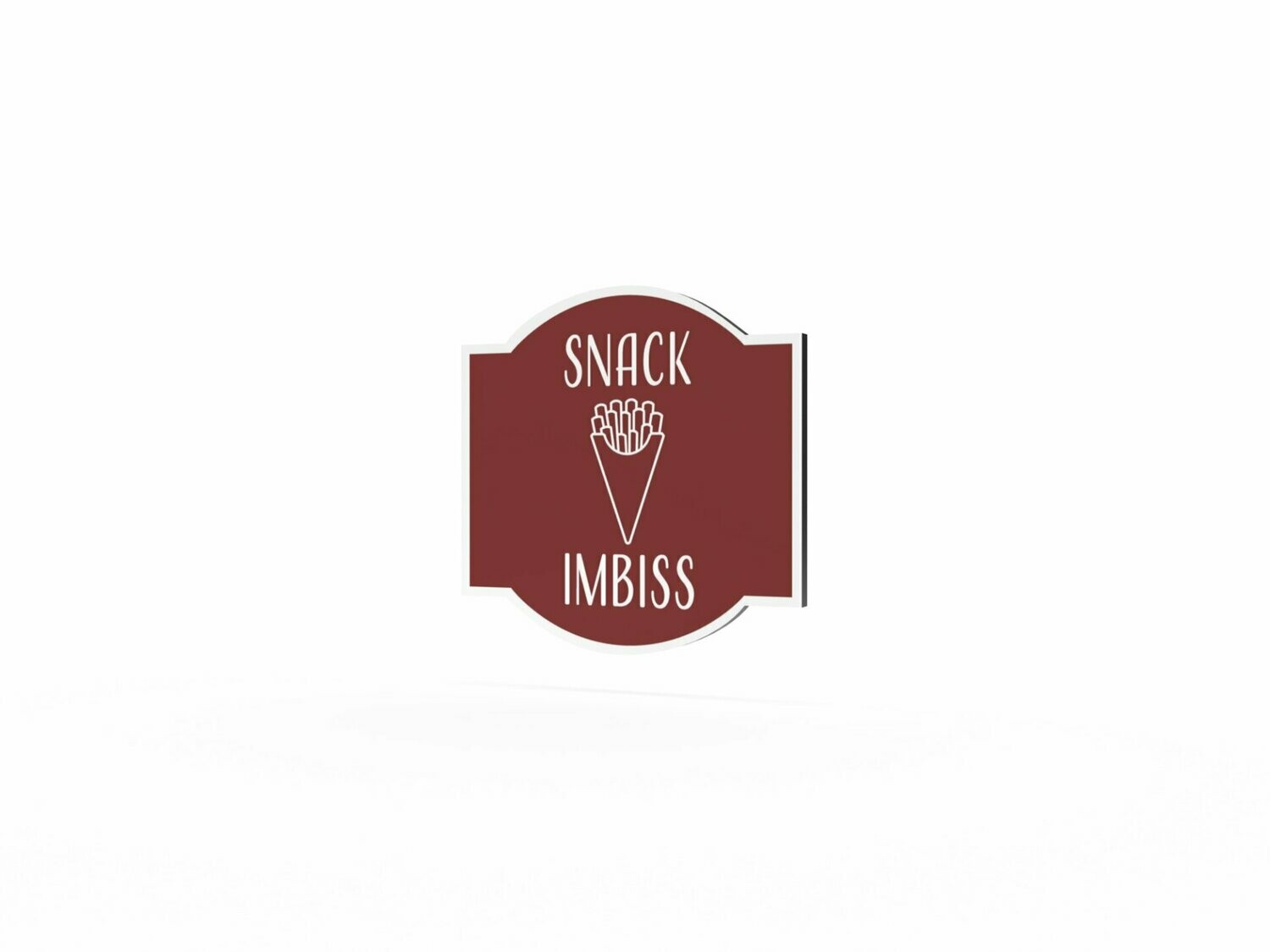 Werbeschild, Snack Imbiss, 600 x 600 mm
