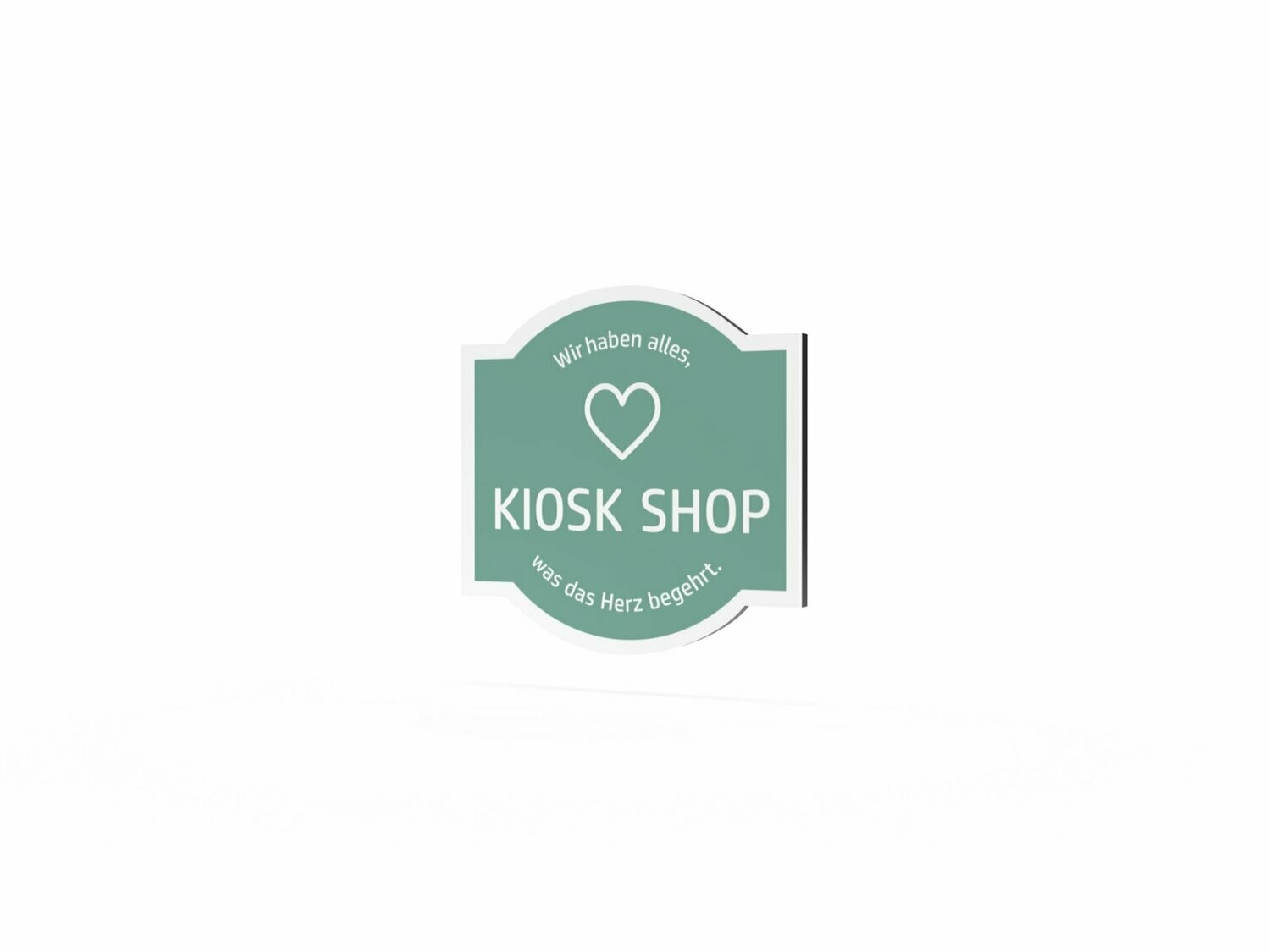 Werbeschild, Kiosk Shop, 600 x 600 mm