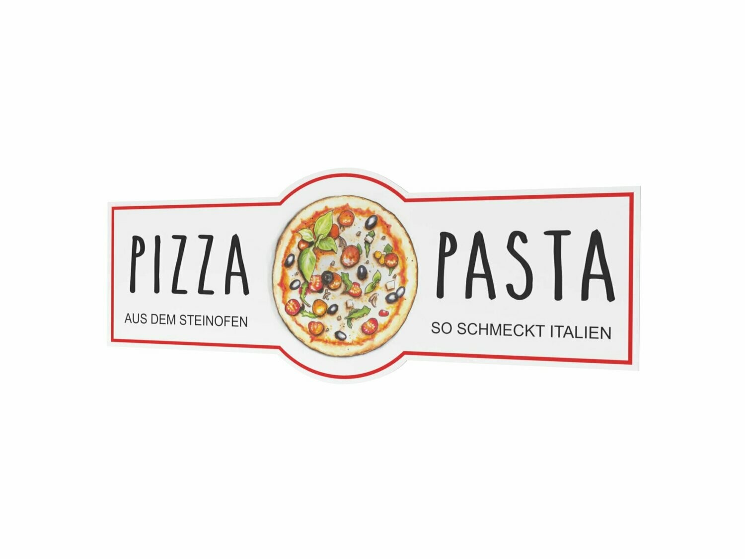 Werbeaufkleber, Pizza & Pasta, 1600 x 600 mm