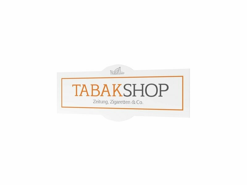 Werbeaufkleber, Tabakshop, 1200 x 475 mm Werbeaufkleber, Tabakshop, 1200 x 475 mm