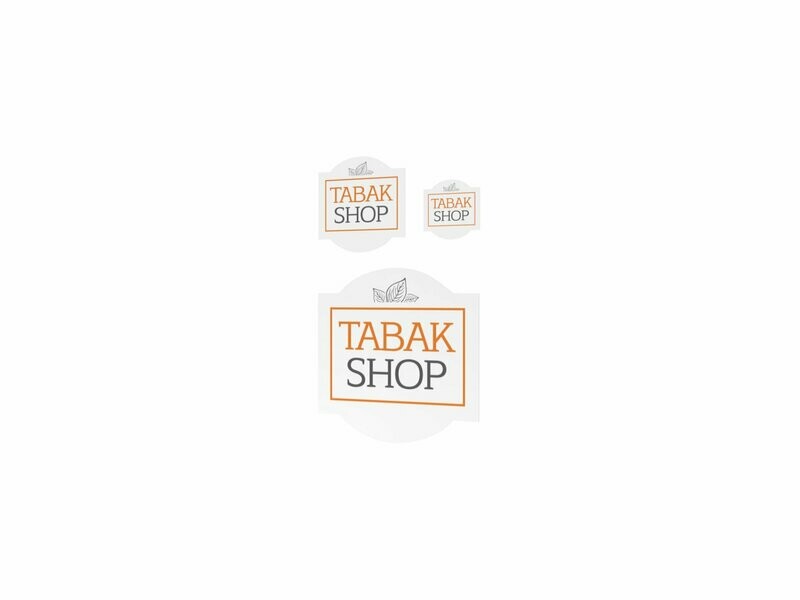 Werbeaufkleber, Tabakshop, 3er Set Werbeaufkleber, Tabakshop, 3er Set